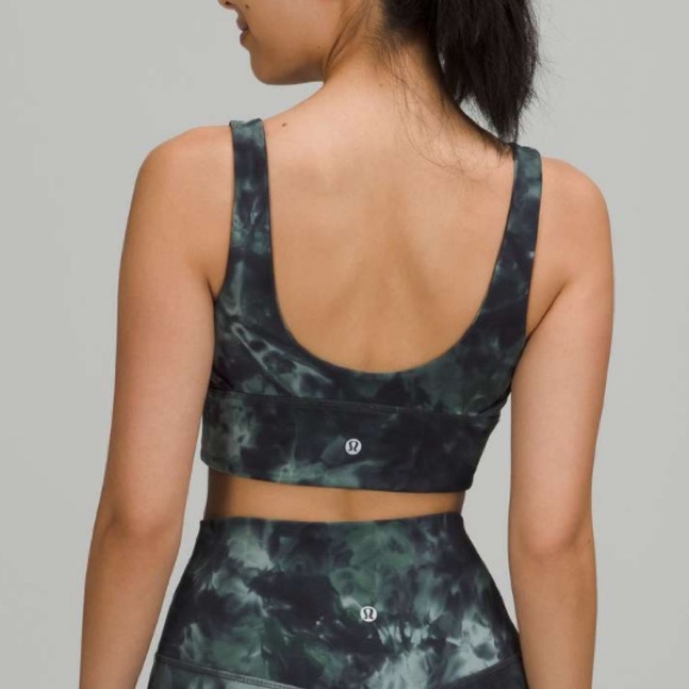 lululemon Align‎ Reversible Bra *Light Support Diamond Dye Silver Blue Sz 6